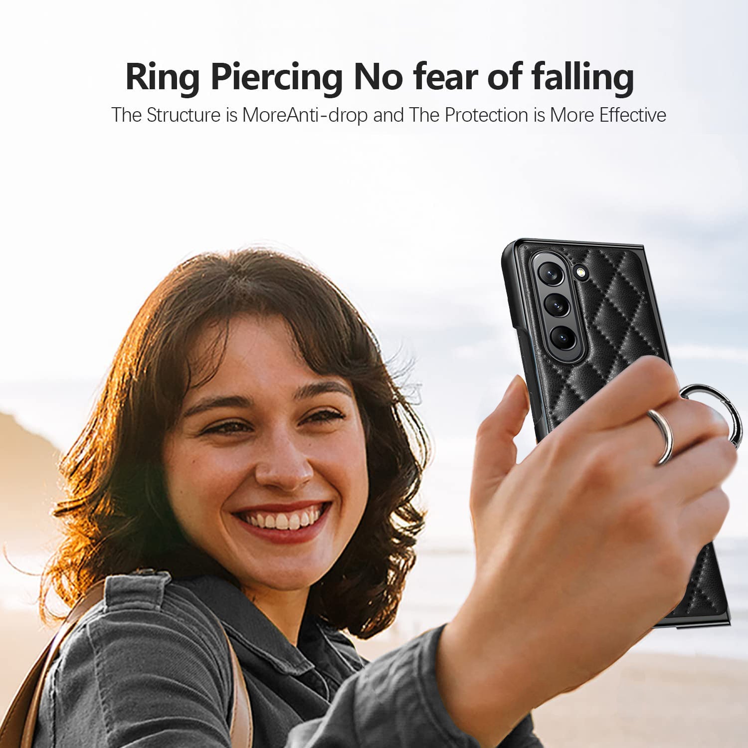 For Samsung Galaxy Z Fold5 5G Ring Kickstand Phone Case Shockproof PU Leather PC Tempered Glass Film Cover For Samsung Galaxy Z Fold5 5G Ring Kickstand Phone Case Shockproof PU Leather PC Tempered Glass Film Cover